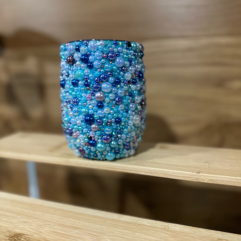 Rhinestone wine tumbler